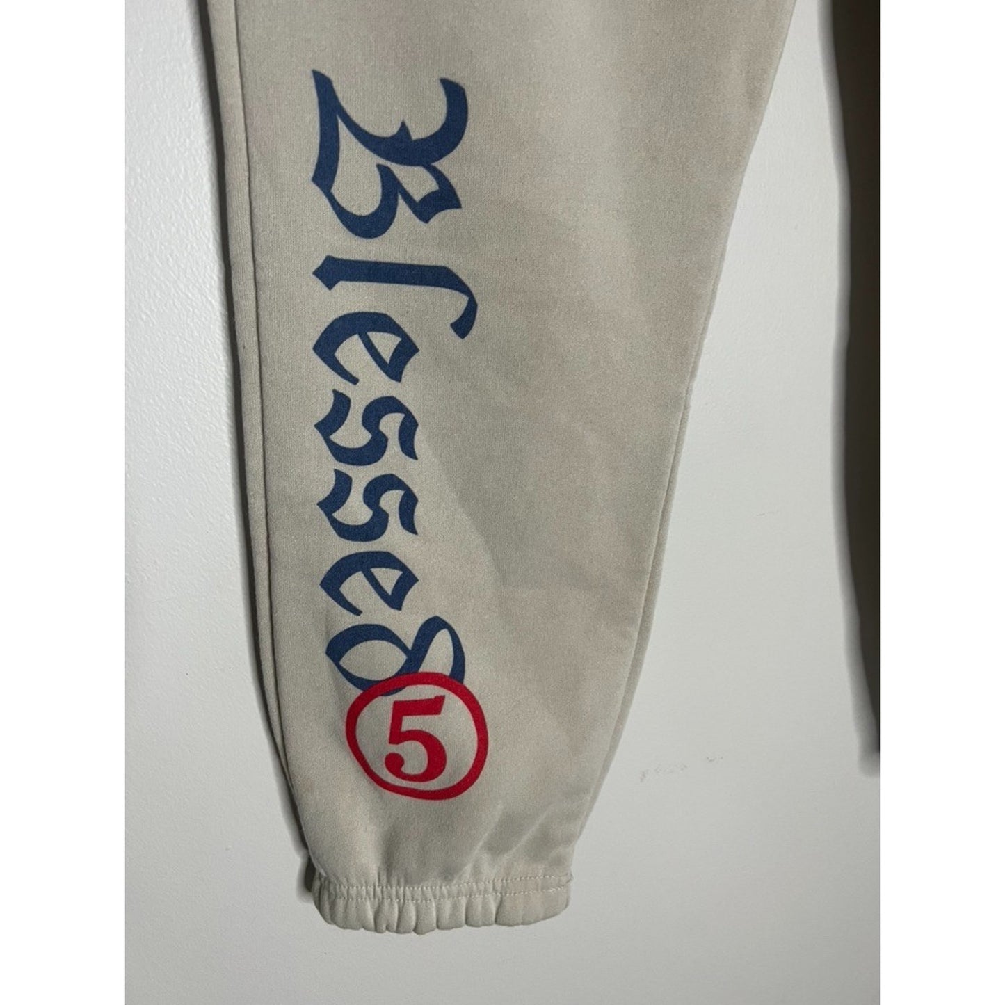 Brooklyn Cloth The Jogger BLESSED Sweatpants L Graphic Streetwear Fleece Tapered