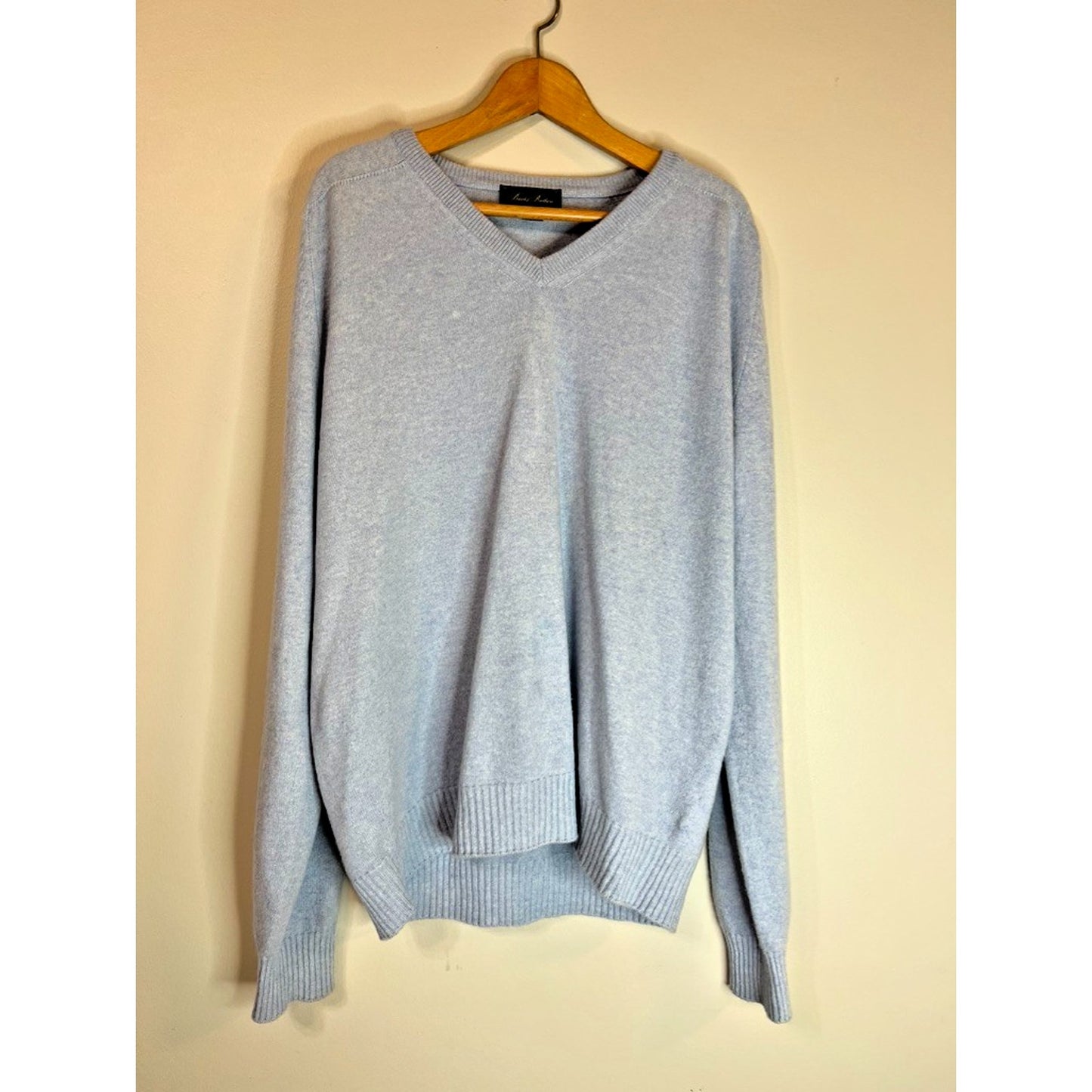 Brooks Brothers 100% 3 Ply Italian Cashmere Sweater Size XXL Men's Blue