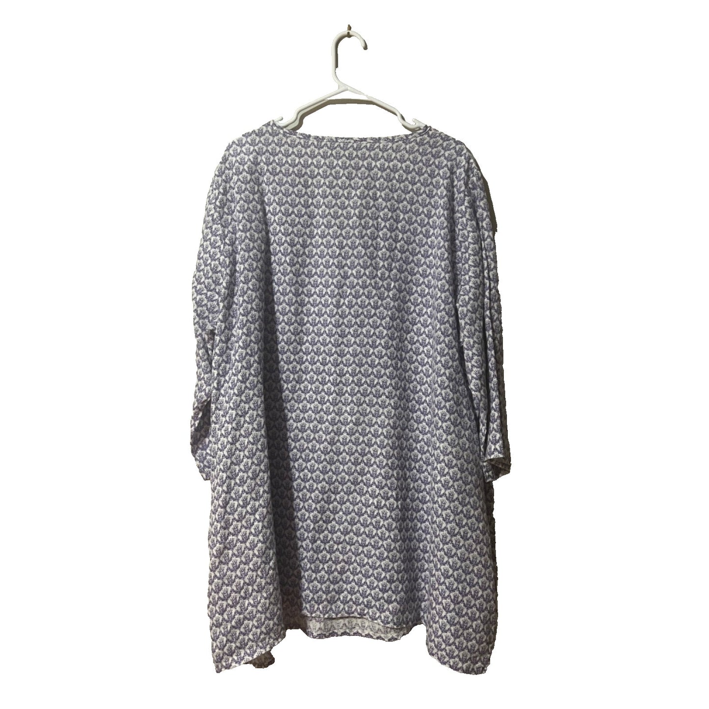 2XL Flax 100% Linen Women's Tunic Dress Large Purple Langenlook Beachy Coastal