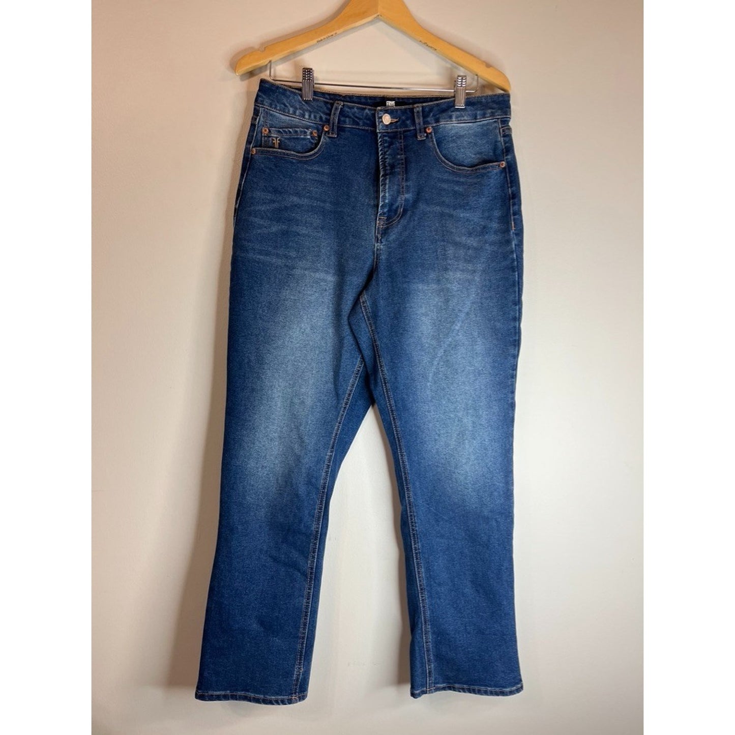 Frye Jeans Womens 10/30 Blue Med Wash High Rise Straight Stretch Denim
