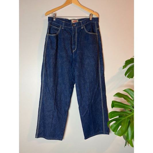 Vintage PJ Mark Jeans Men 34x32 Baggy Loose Fit Y2K Skater Embroidered Cyber