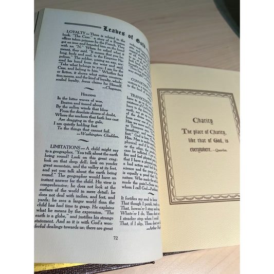 Vintage Leaves of Gold 1948 by Clyde Francis Lytle Beautiful Book Leather Bound