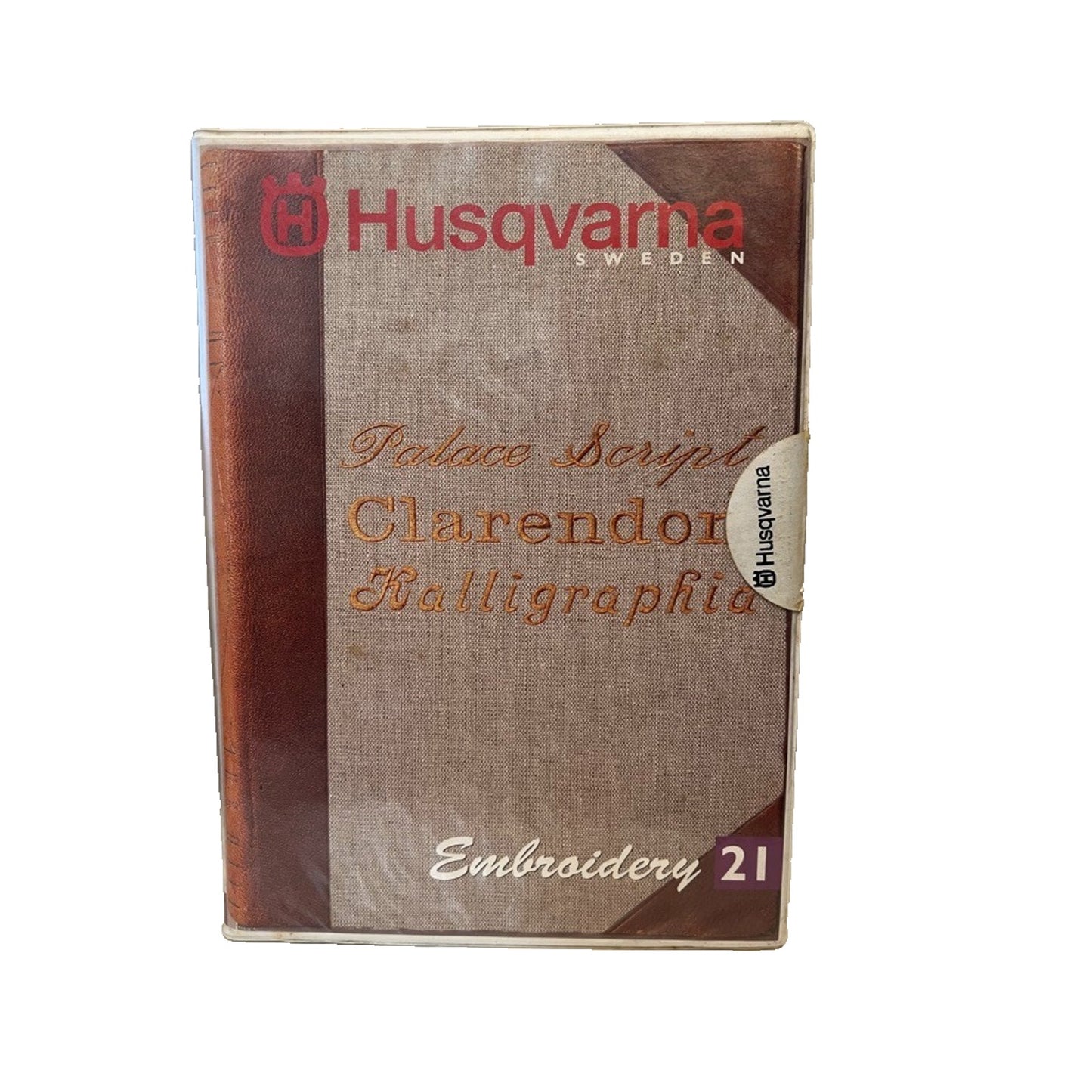 Alphabet Husqvarna Viking Embroidery Card 21 Palace Script Rose Iris Scandinavia