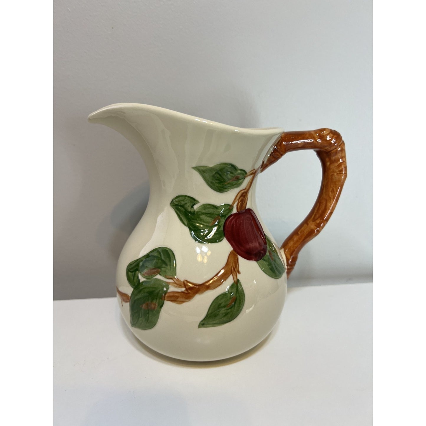 Franciscan Apple Handled Milk Pitcher 6" Gladding McBean USA California