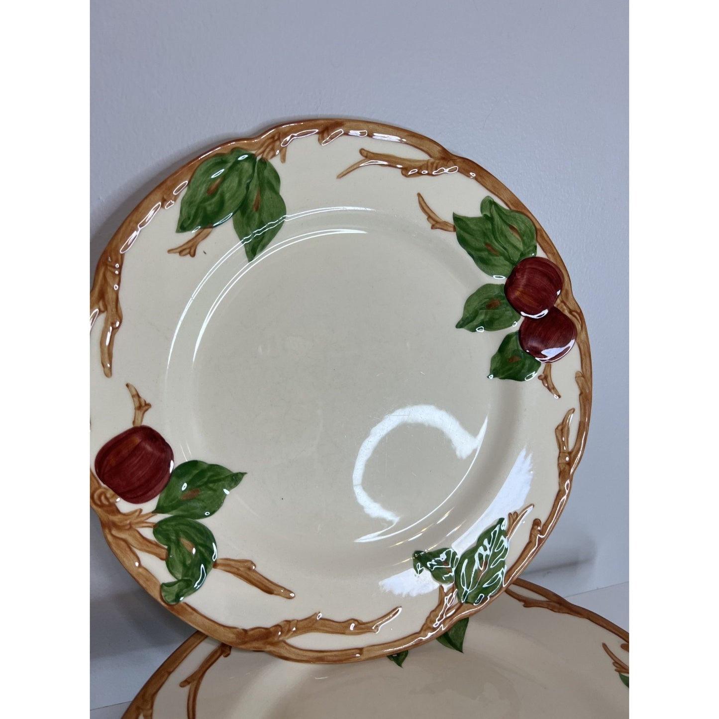 Franciscan Apple Dinner Plates Set of 4 USA Earthenware 10 1/2" Vintage