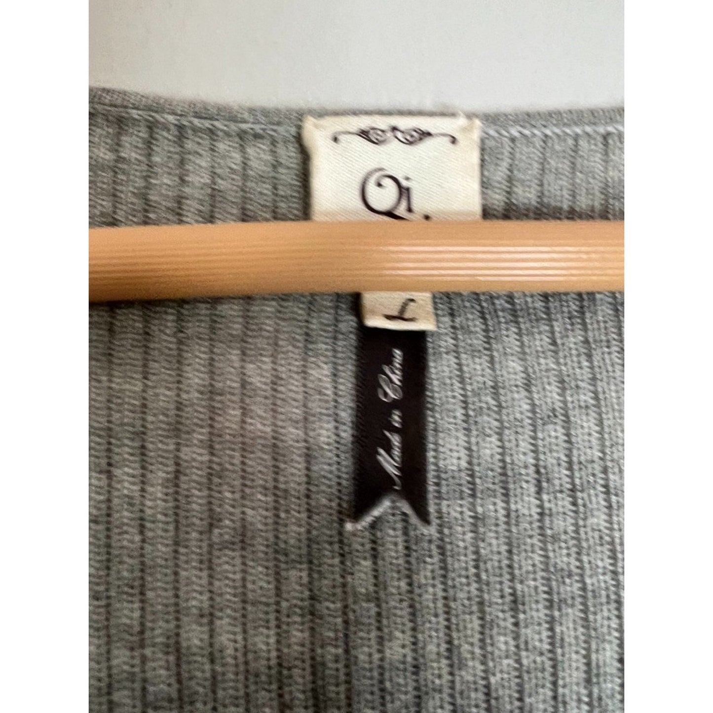 Qi Cashmere Wool Gray Knit Dress