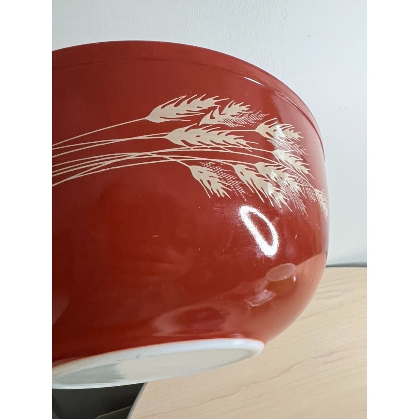 Vintage PYREX Autumn Harvest Wheat Mixing Bowl #404