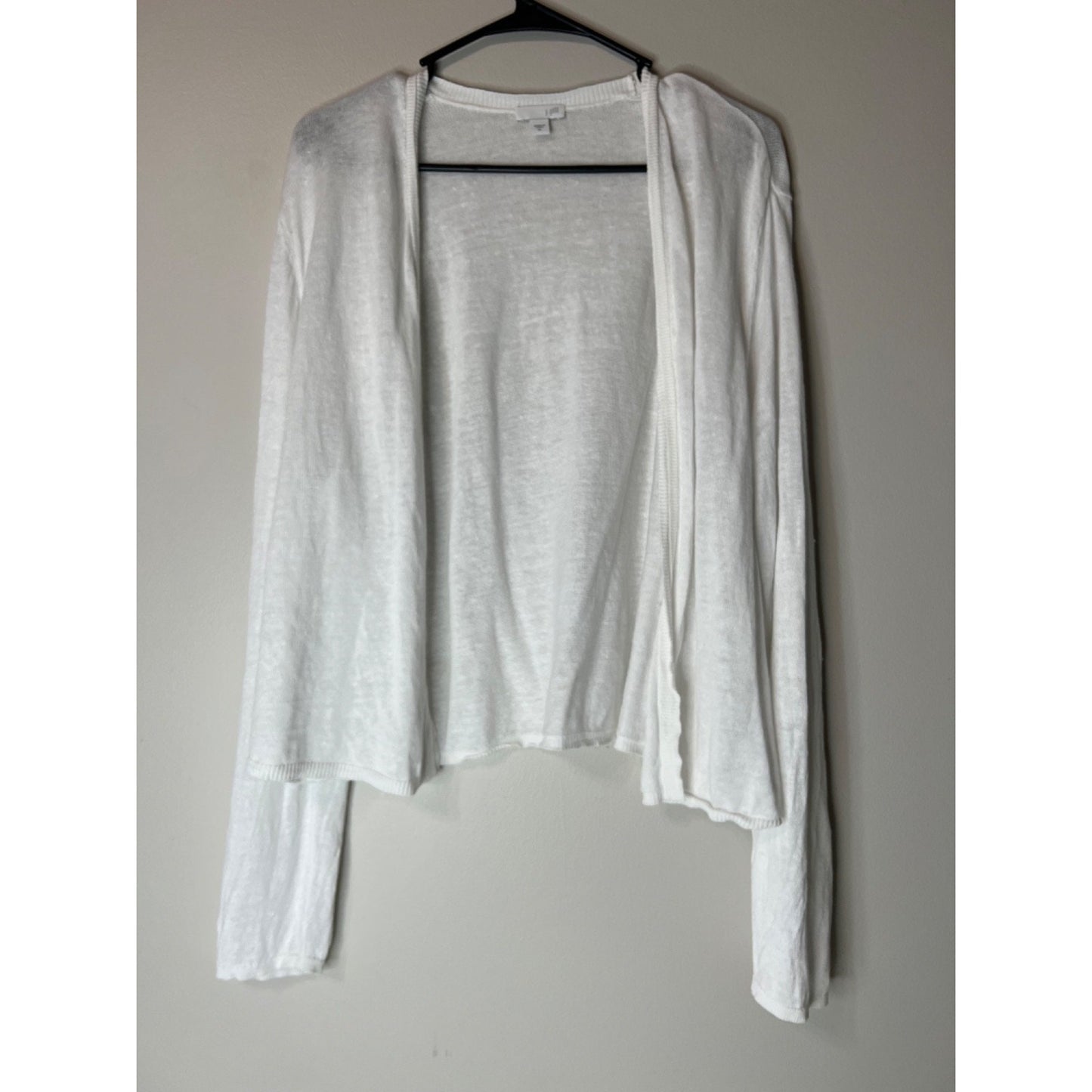 J. Jill Missy Medium M Linen Cardigan Sweater Long Sleeve Open Front