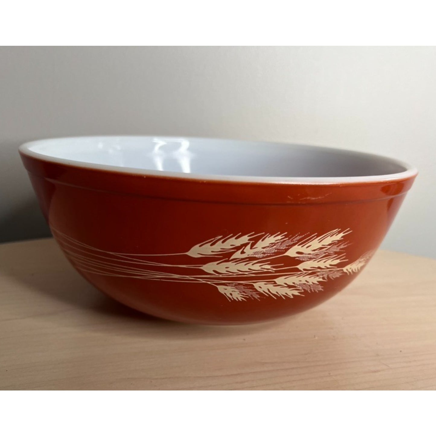 Vintage PYREX Autumn Harvest Wheat Mixing Bowl #404