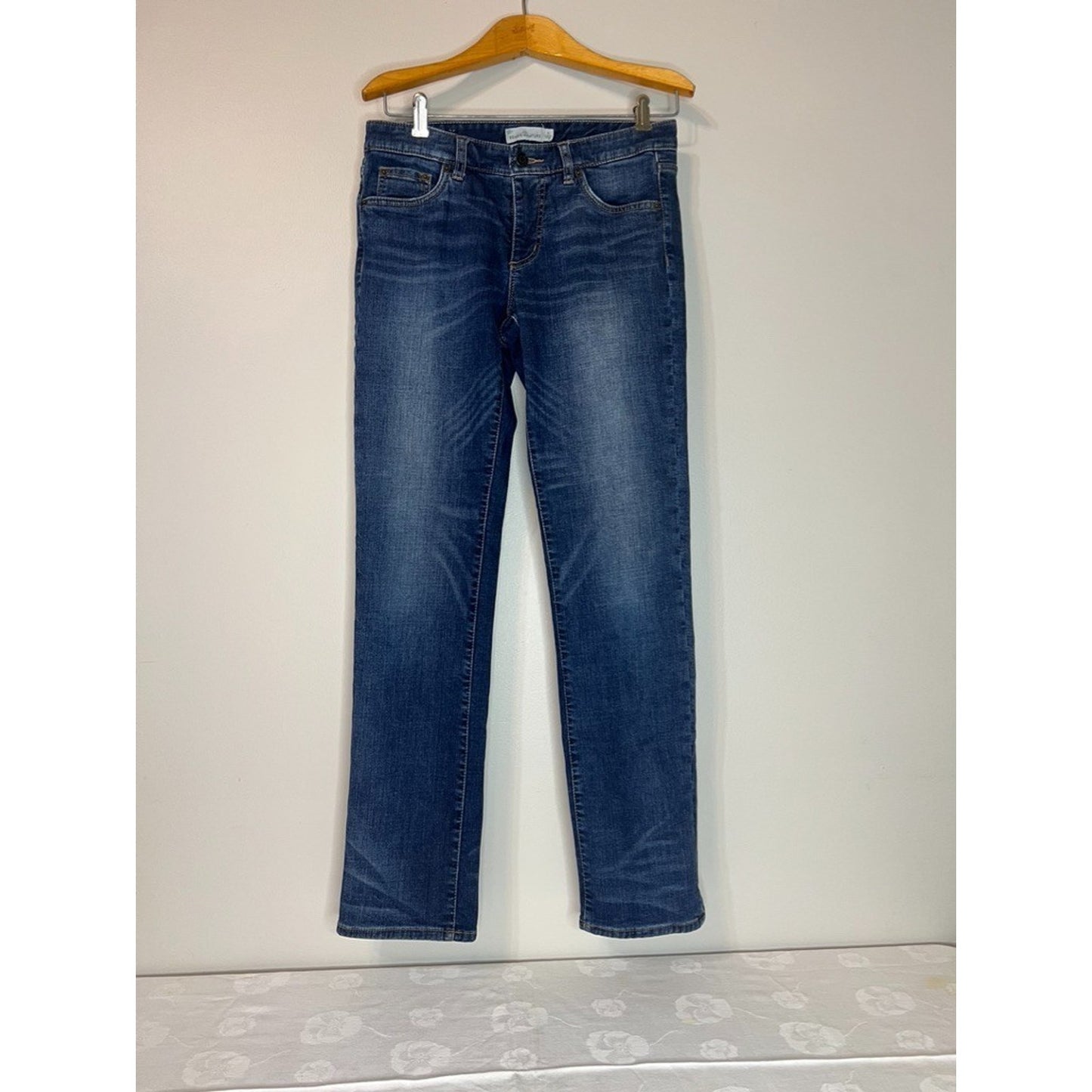 LL Bean 1912 Flannel Lined Jeans Size 4 Classic Fit Straight Leg