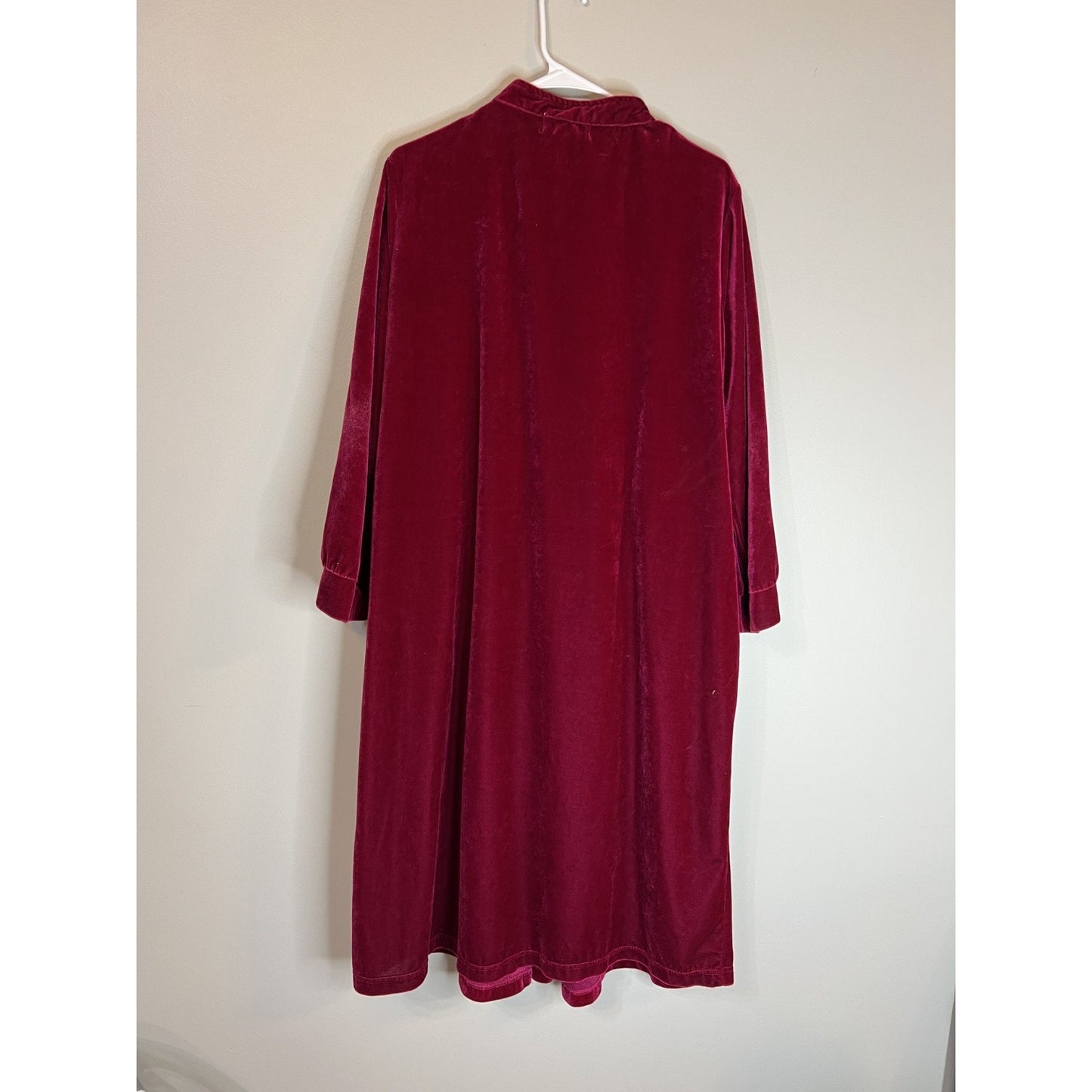 Vintage Woman Within Boho Loungewear Caftan Maxi Dress Zip Neck Size 1X
