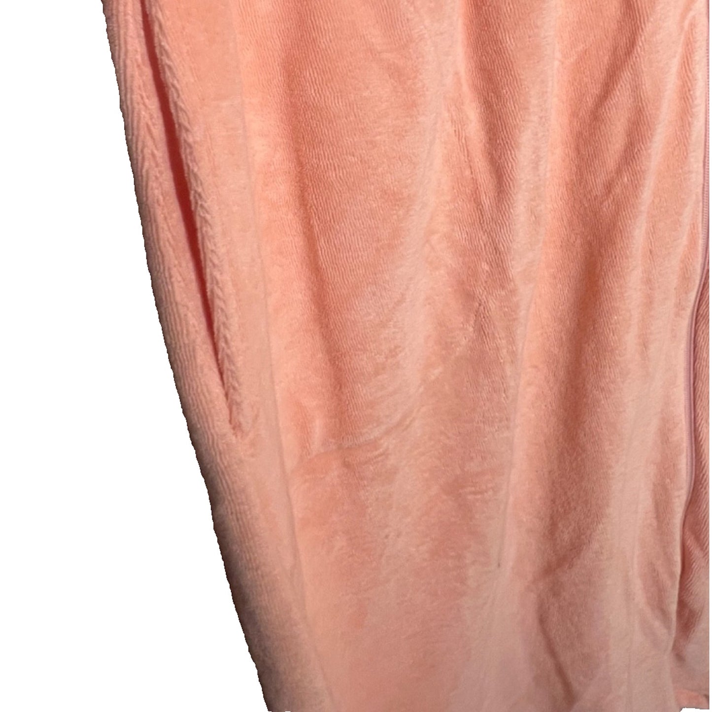 Cuddledown Peach Zip Up Pima Terry Robe House Dress Size Small