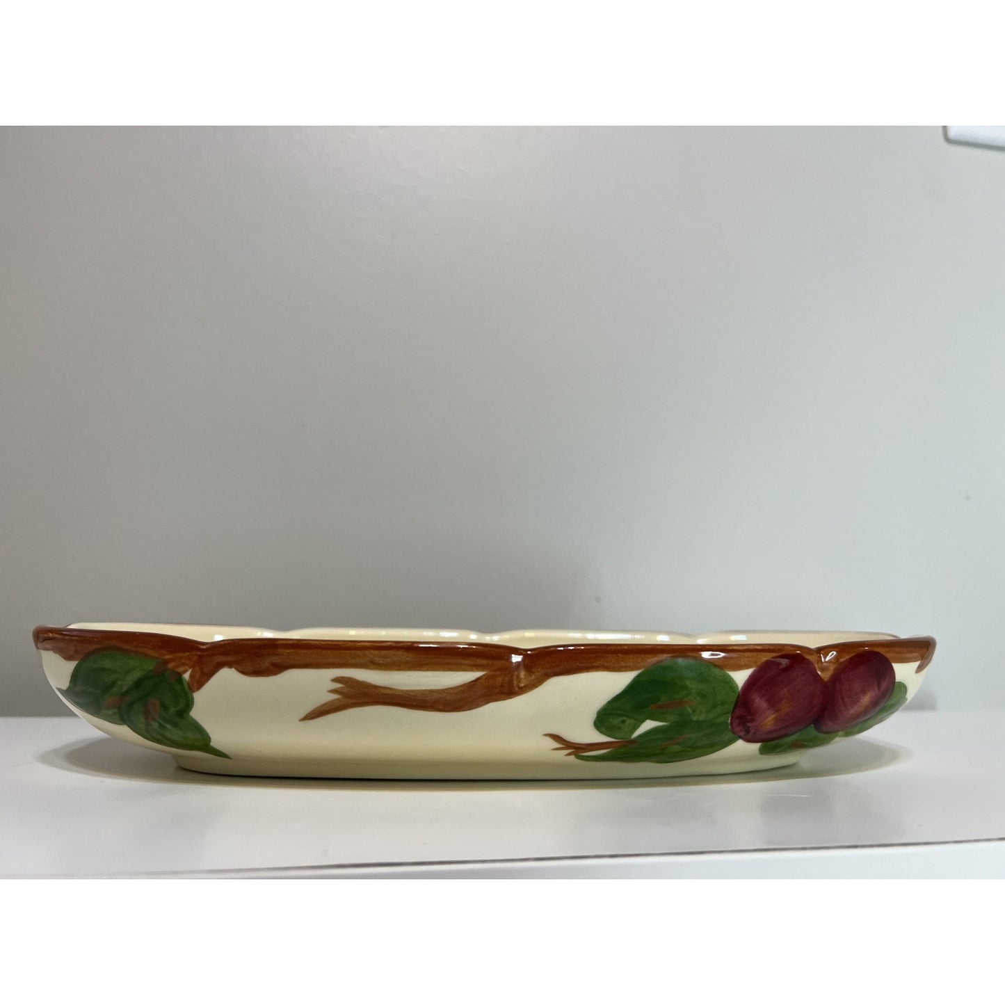 Vintage Franciscan Apple Oval Pickle Dish 8.5" Relish Tray Made in USA- USA mark