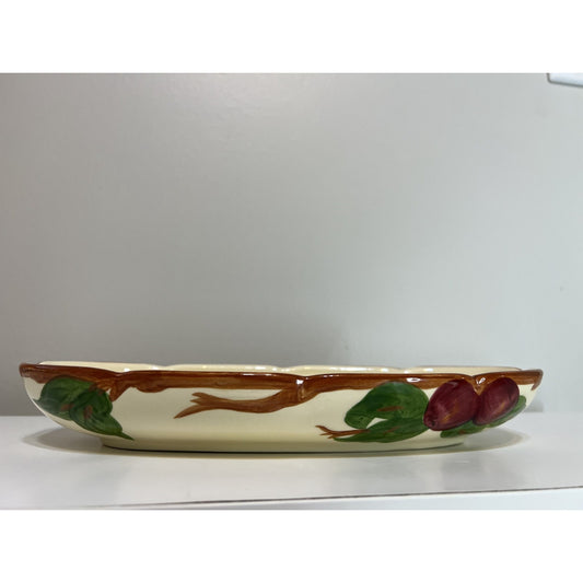 Vintage Franciscan Apple Oval Pickle Dish 8.5" Relish Tray Made in USA- USA mark
