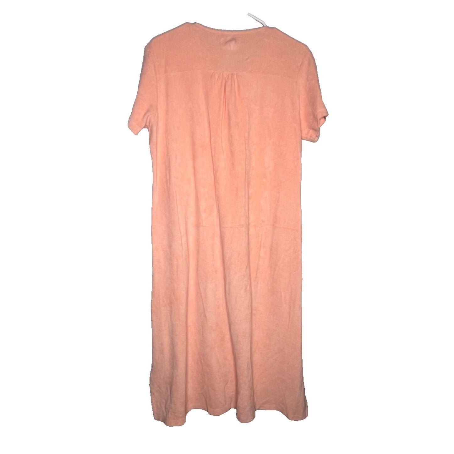 Cuddledown Peach Zip Up Pima Terry Robe House Dress Size Small