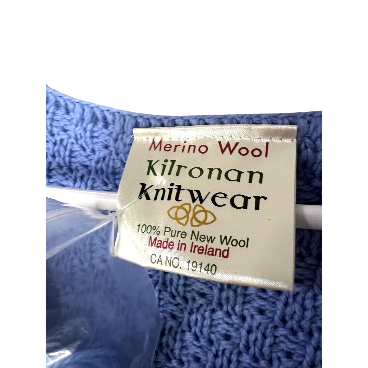 NWT Kilronan Knitwear Large Irish Merino Wool Tree Of Life Hand Knit Sweater