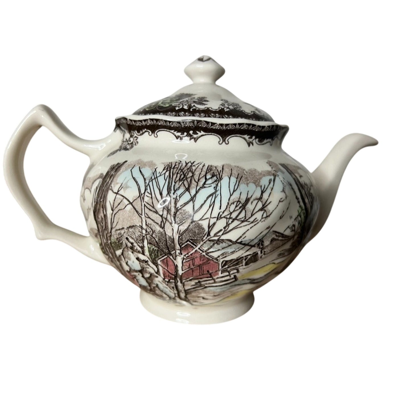 Johnson Brothers The Friendly Village Tea Pot with Lid England Sugar Maples