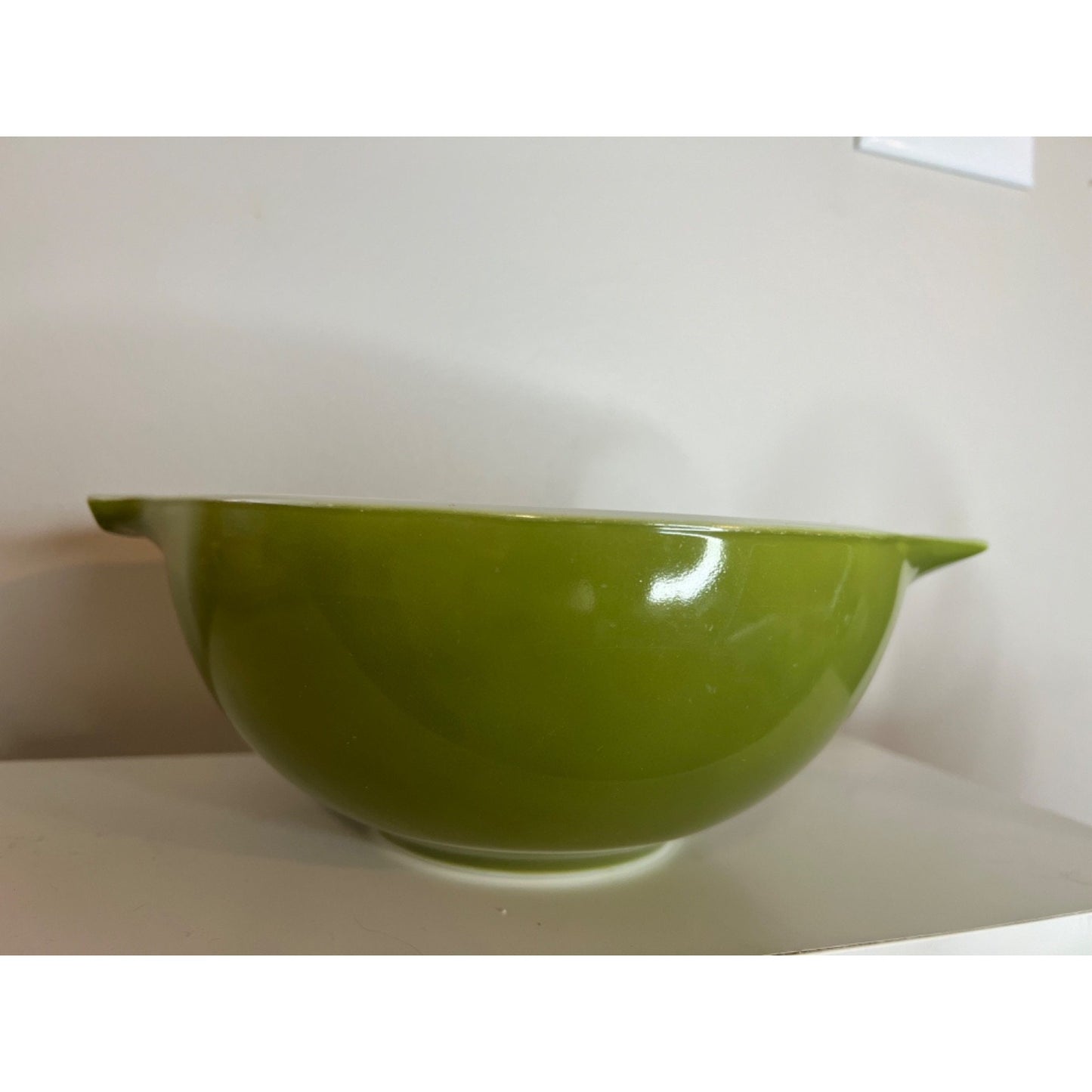 Vintage 1960s Pyrex #443 Verde Green Cinderella Mixing Bowl 2 1/2 Qt Made in USA