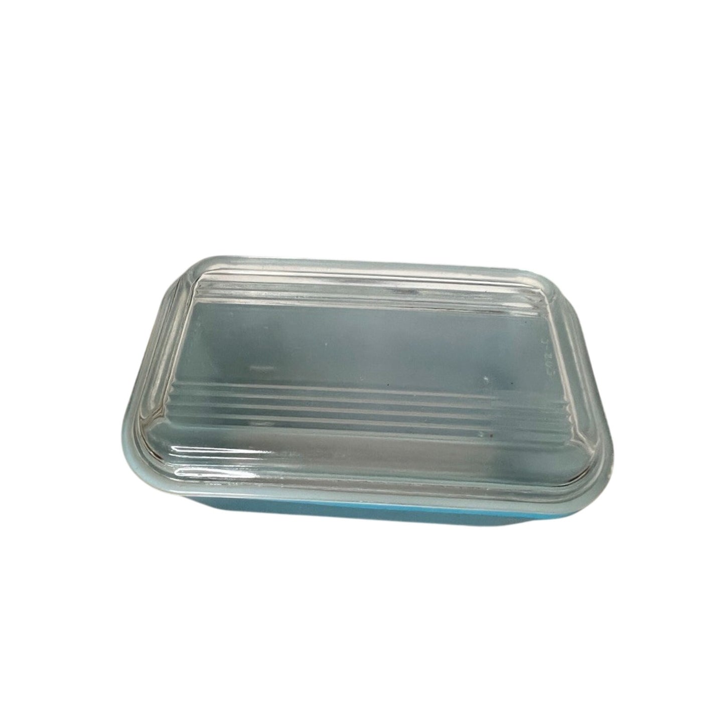 Vintage 1940-1950 Pyrex Blue Refrigerator Dish 502-B