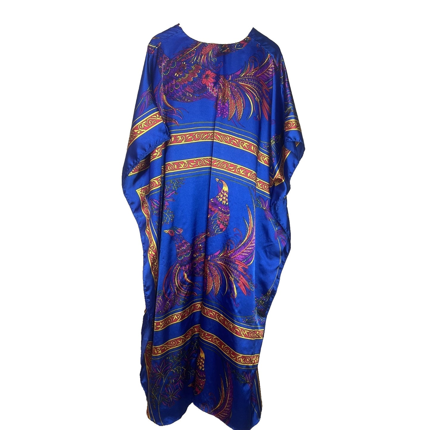 Vintage Winlar Kaftan Mu Mu Bold Print Mrs. Roper House Dress Shift Cover Up