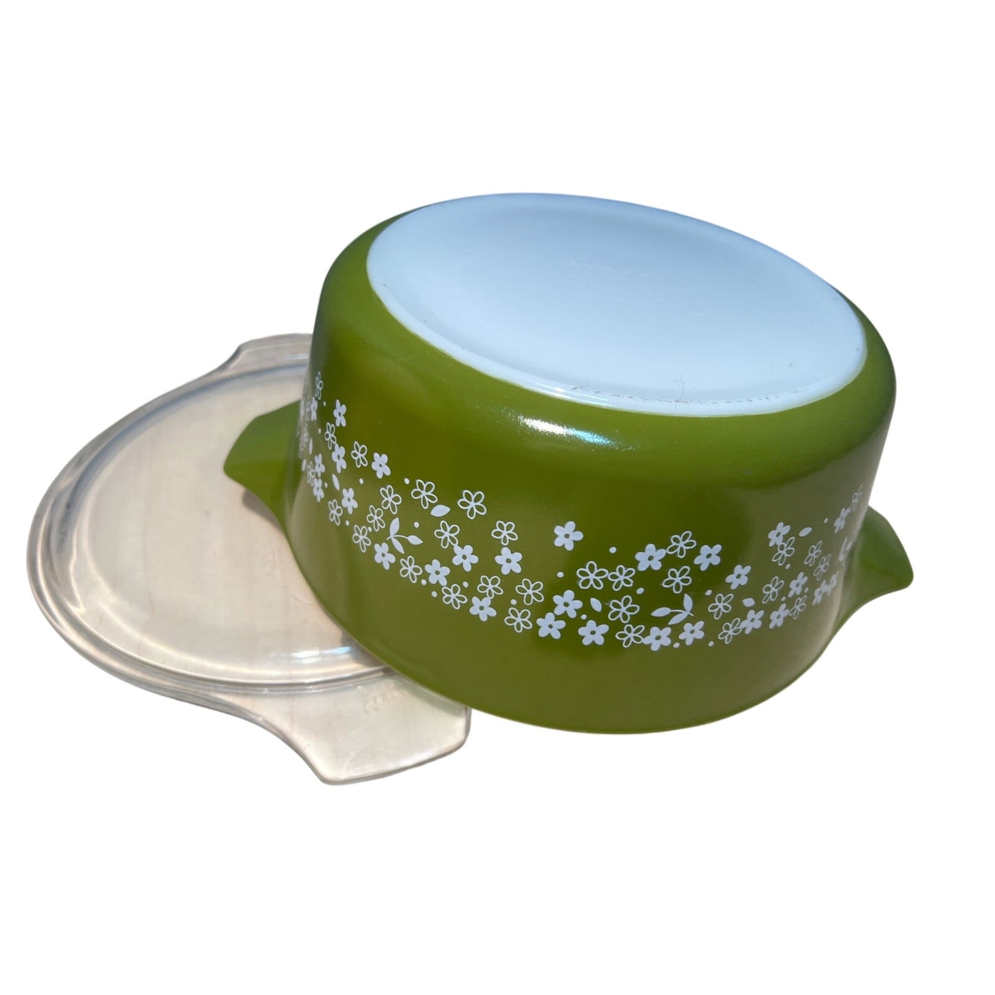 Pyrex Round Casserole Dish 475  2.5 QT Crazy Daisy Spring Blossom w/LID