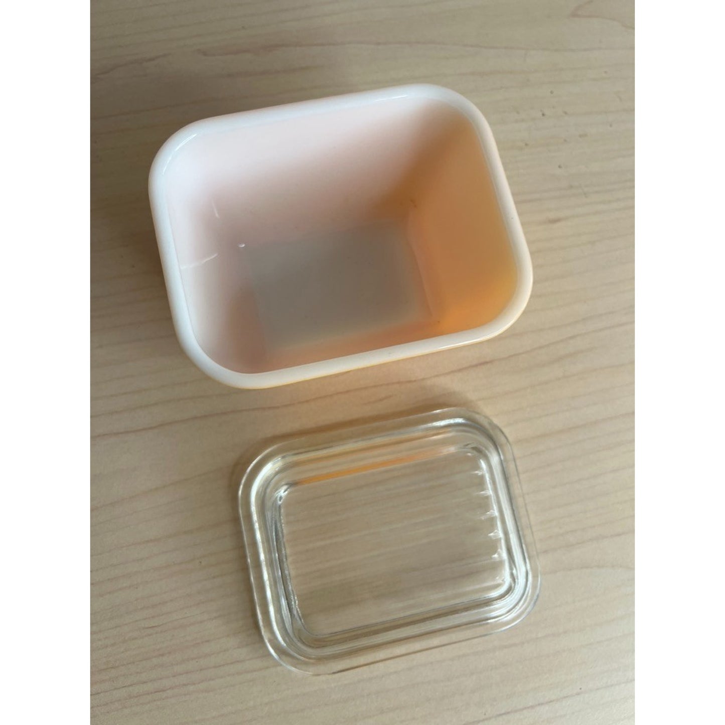Vintage Pyrex 501 Butterscotch Orange Gold Refrigerator Dish w/ Lid RARE