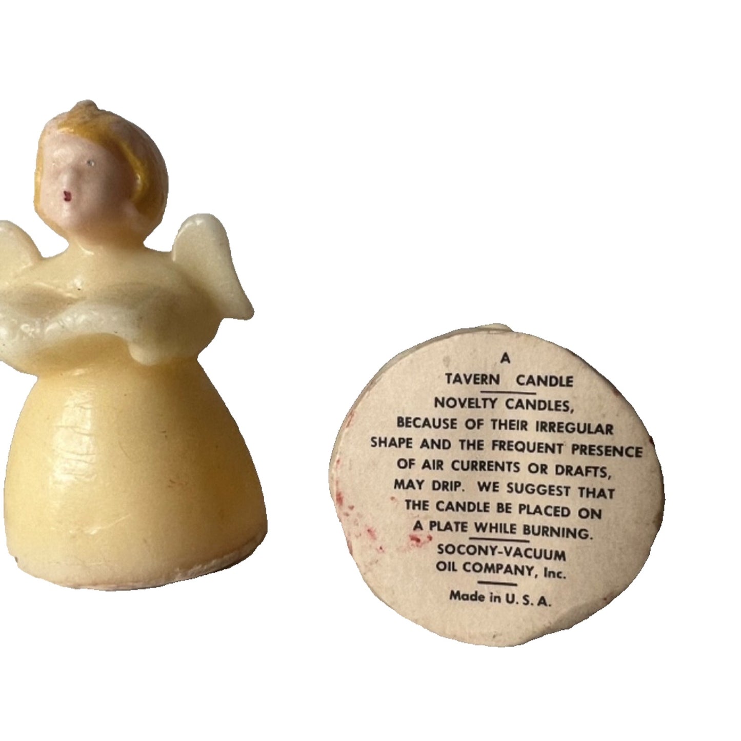 Vintage Lot Of 3 Angel Christmas Candles Tavern Gurley Unscented Choir Carolers