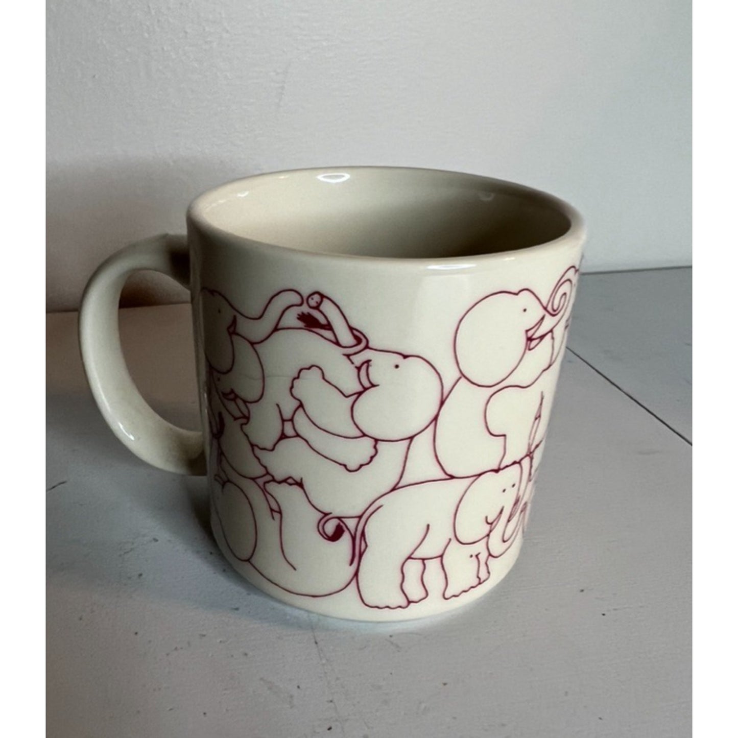 Vintage Coffee Mug Taylor & NG Elephant Orgy Japan Naughty Risque Too Funny