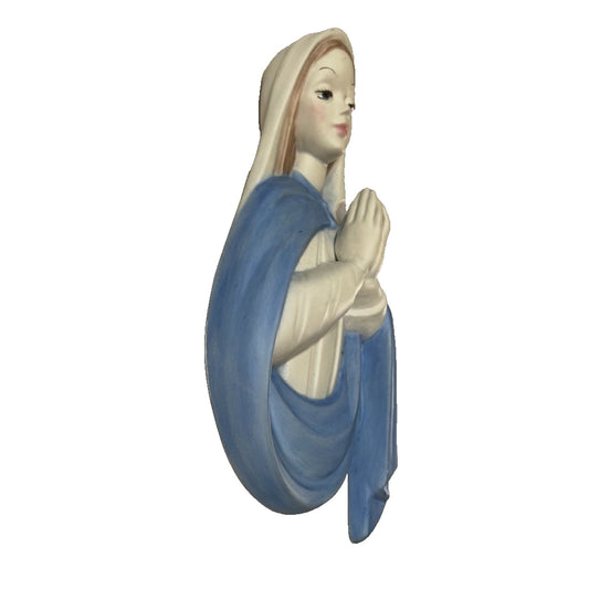 Vintage Chalkware Virgin Mary Mother of Jesus Christ Christian Statue Madonna