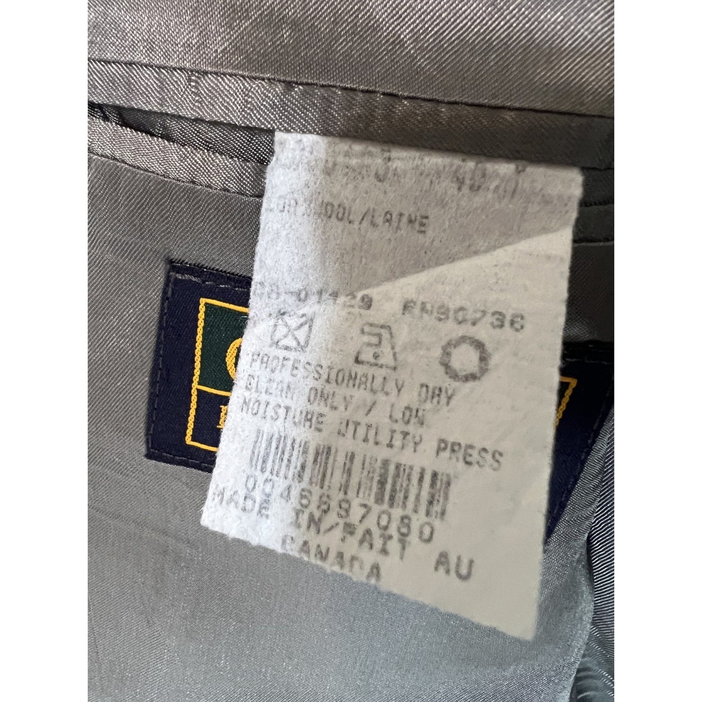 VTG 90s Chaps Ralph Lauren Wool Pinstripe Suit Men 40 T 36x34 Gray