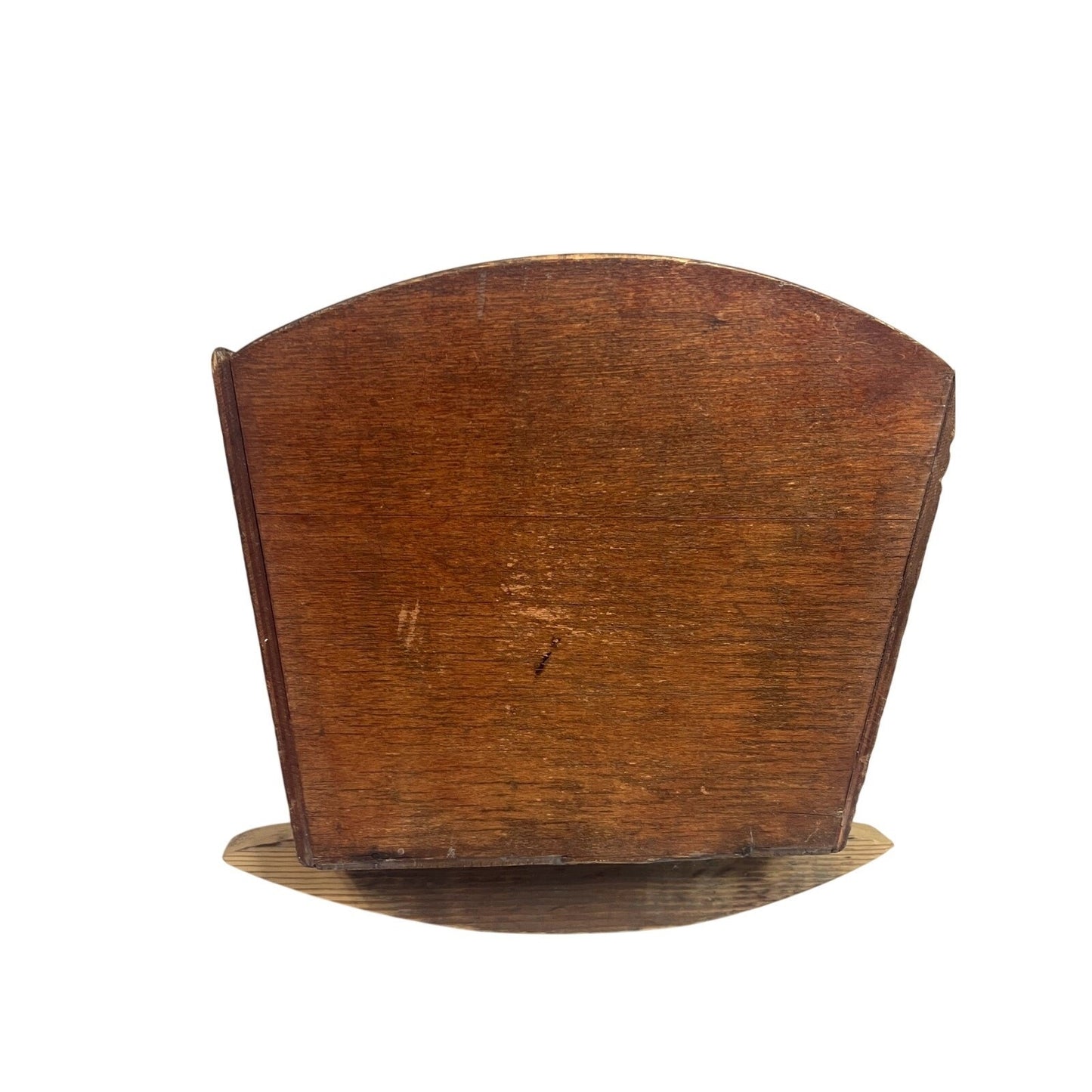 Vintage Wood Baby Cradle with Antique Fabric Mattress & Teddy Bear Decal