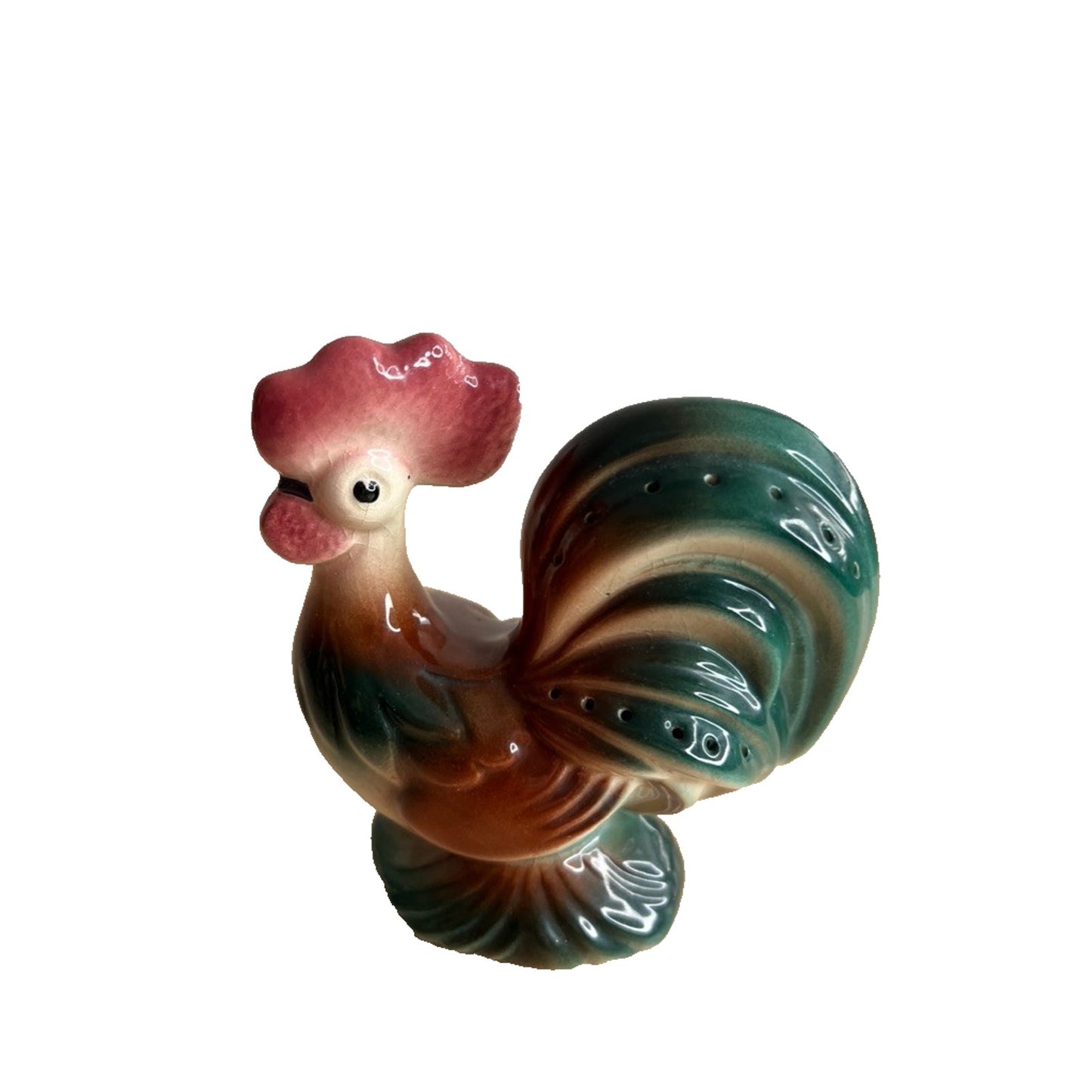 Royal Copley Rooster Hen Toothpick holder Child Colorful Ceramic Farncore Family