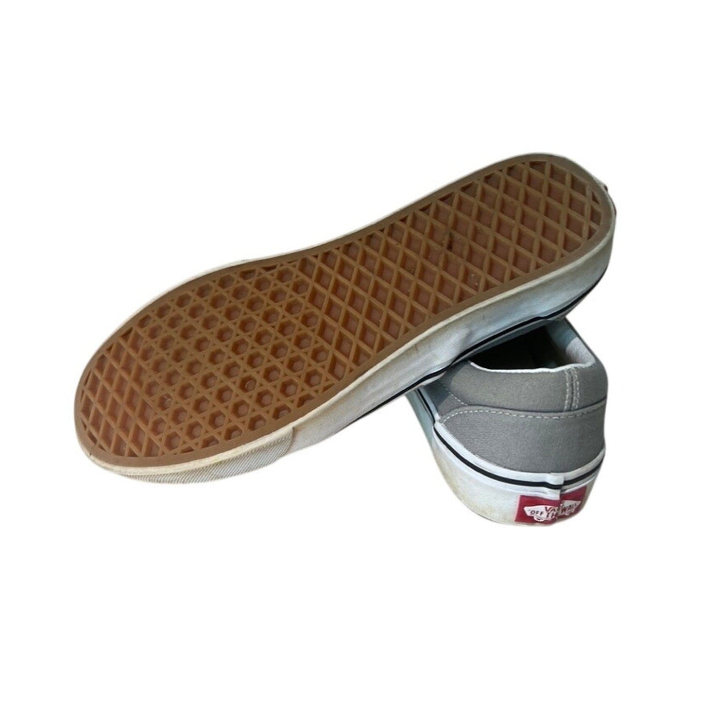 Vans Men's Women's Classic Slip-On Drizzle True Shoes Gray White M 7 / W 8.5