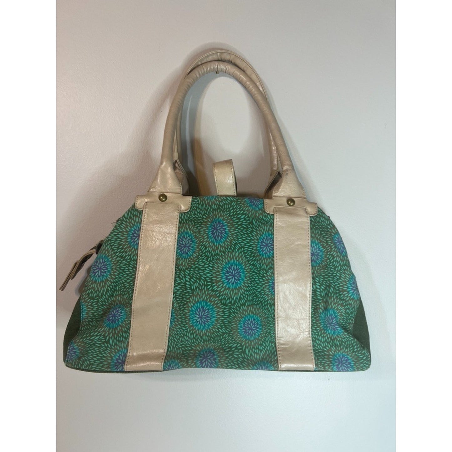 Desigual Artsy Colorful Polkadot Leather Convertible Messenger Bag | Women's OS
