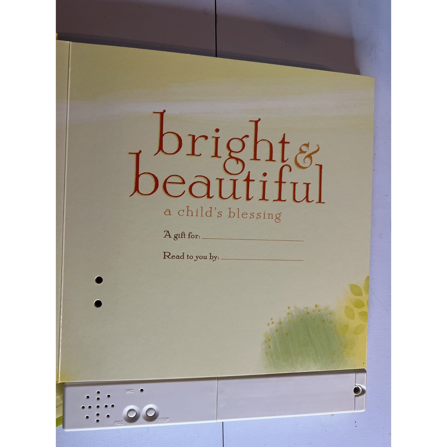 New Hallmark Recordable Storybook: Bright & Beautiful a Child's Blessing