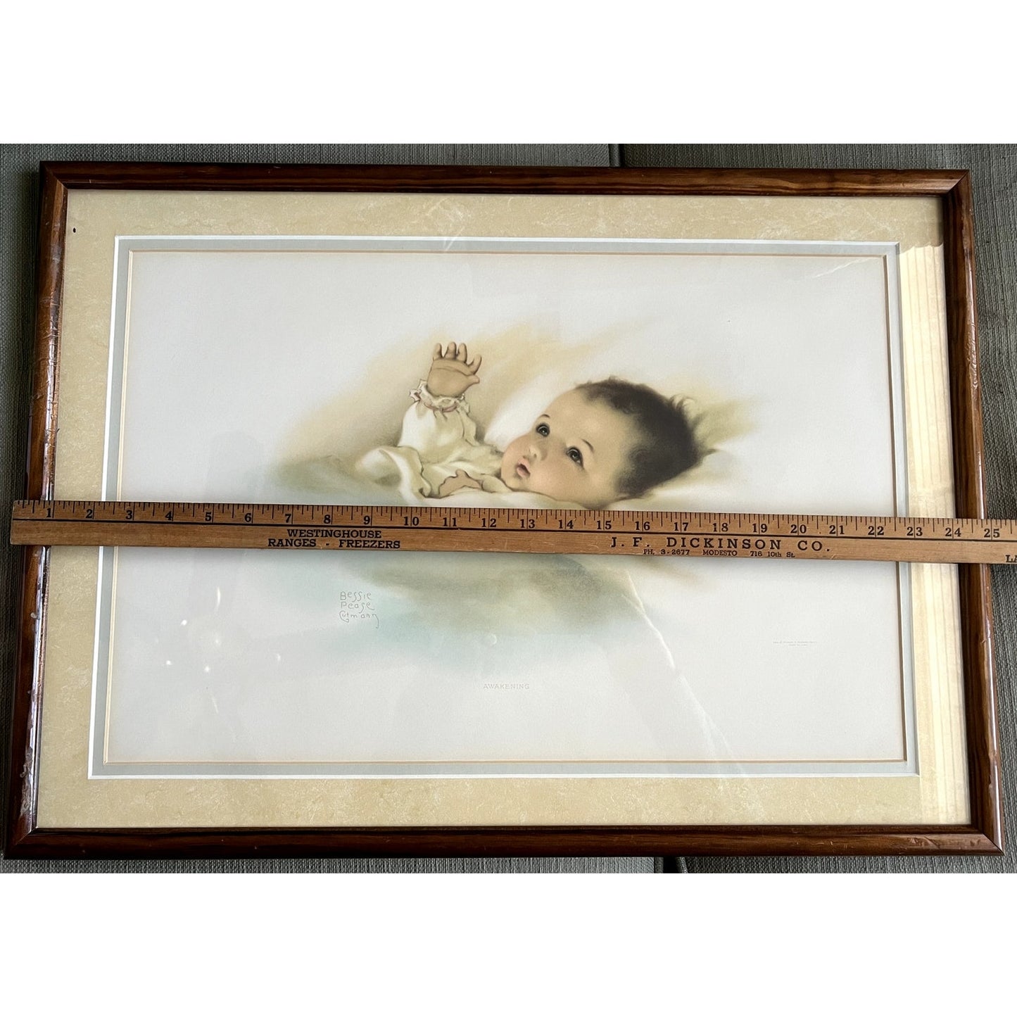 BESSIE PEASE GUTMANN (1876-1960) "Awakening" 25"x18" Wood Framed