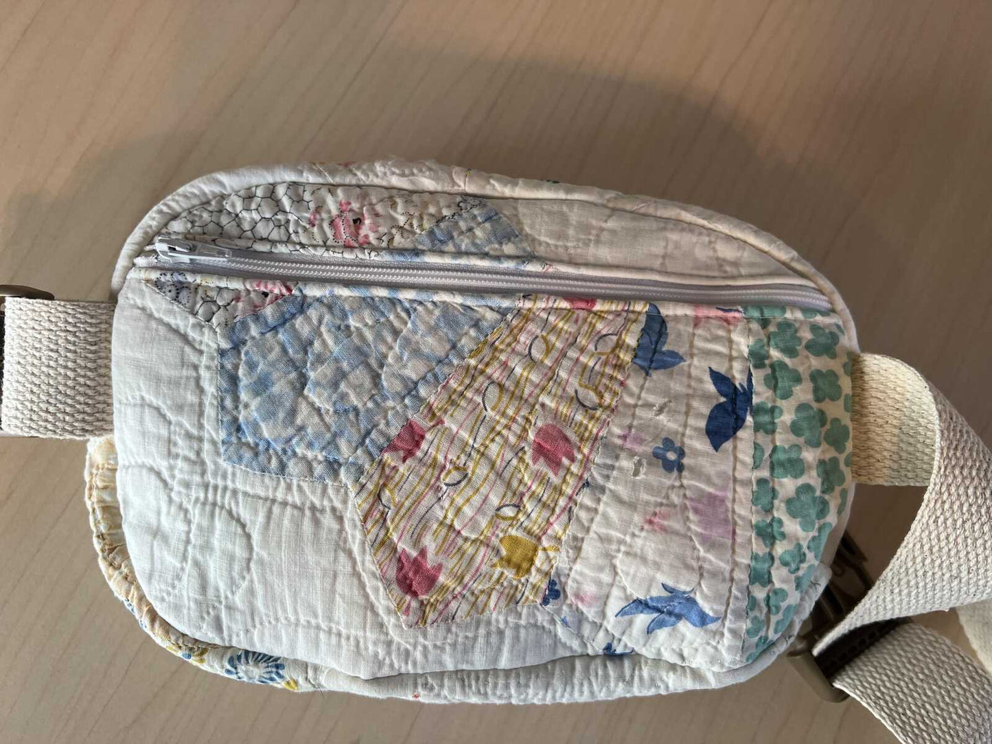 Vintage 1930 Dresden Plate Crossbody Fanny Pack Bag