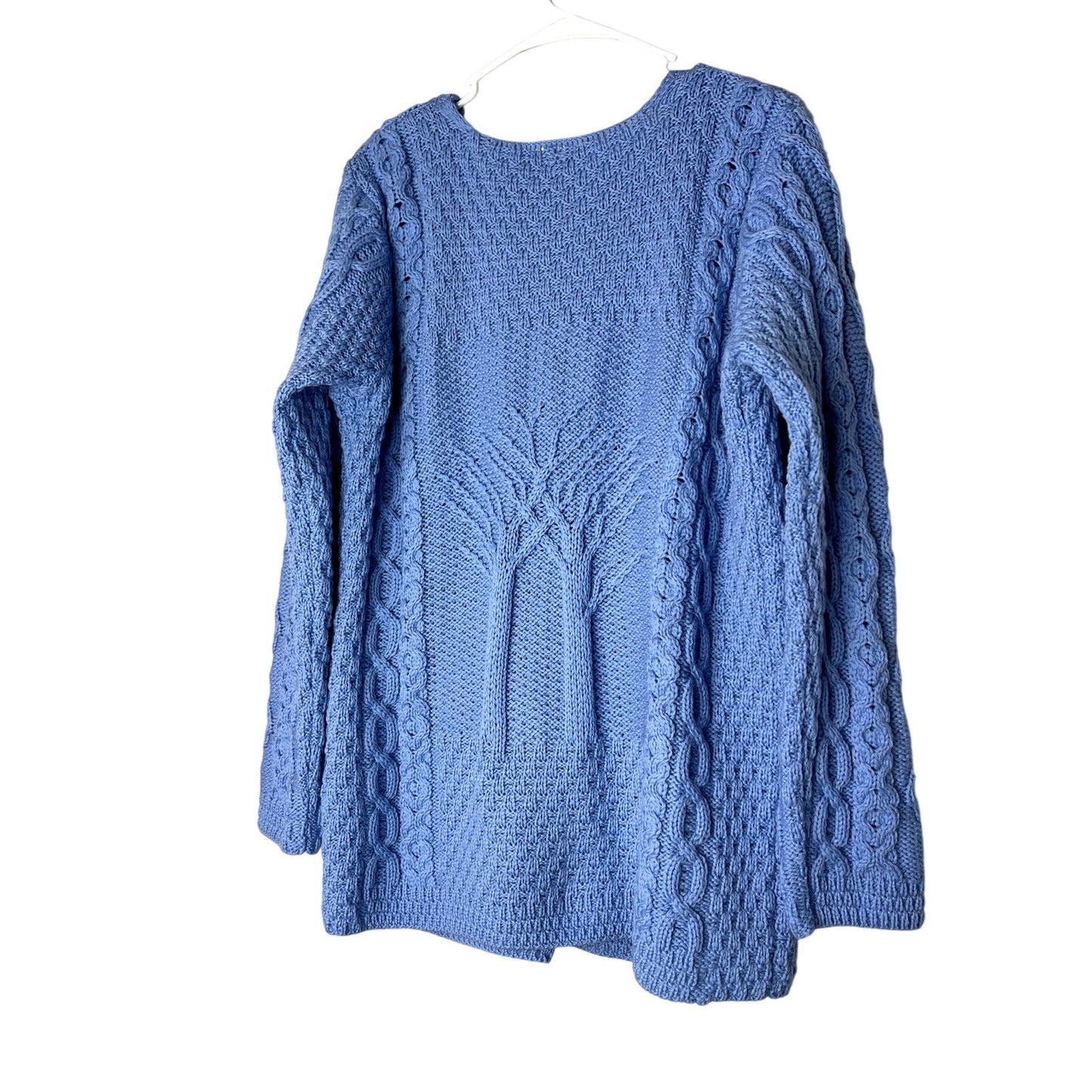 NWT Kilronan Knitwear Large Irish Merino Wool Tree Of Life Hand Knit Sweater