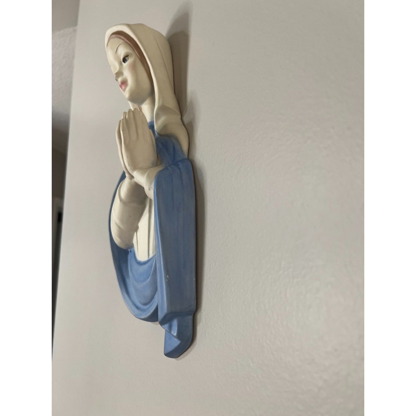 Vintage Chalkware Virgin Mary Mother of Jesus Christ Christian Statue Madonna