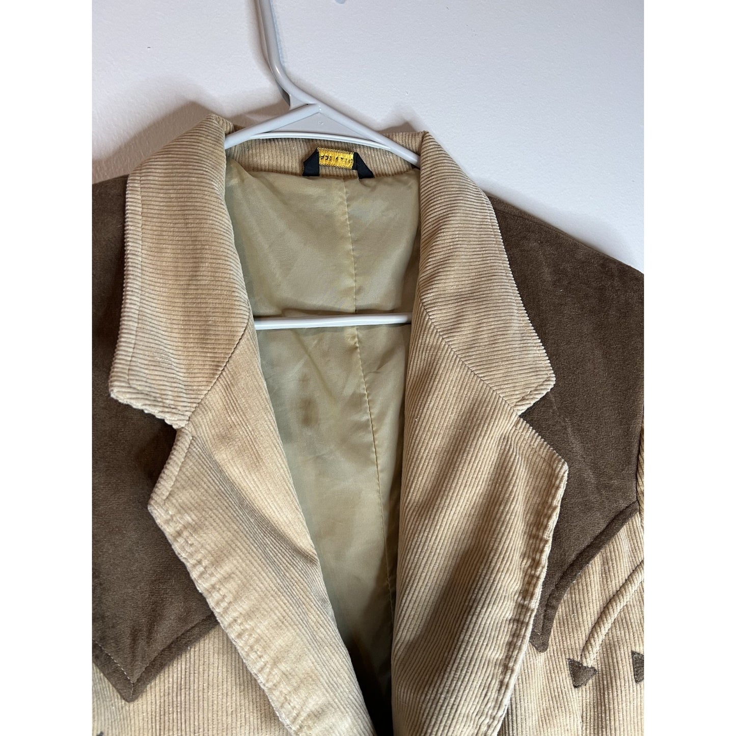 Mens Pioneer Wear Jacket Mens Western Blazer Cowboy Sport Coat Vtg Corduroy USA