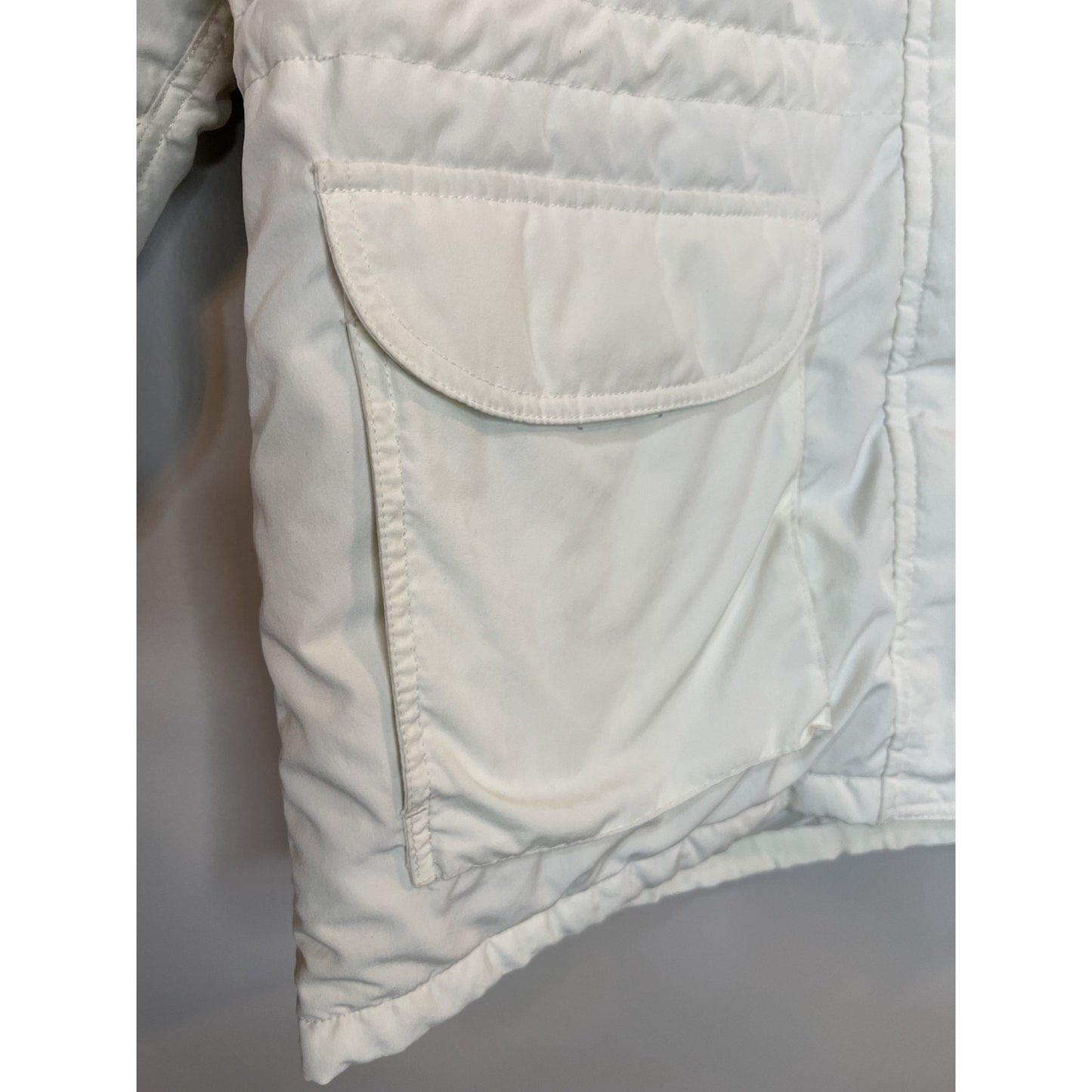 Vintage 80s Eddie Bauer Goose Down Jacket Coat Parka Winter White Large