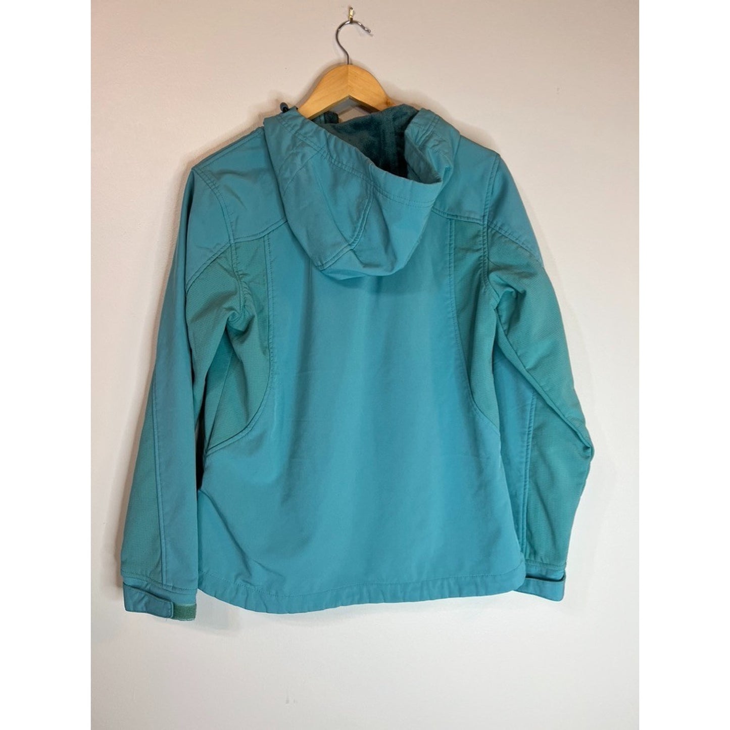 DOUBLE DIAMOND Ski Jacket Snow Hood Fleece Lined Waterproof Teal Women’s Sz M
