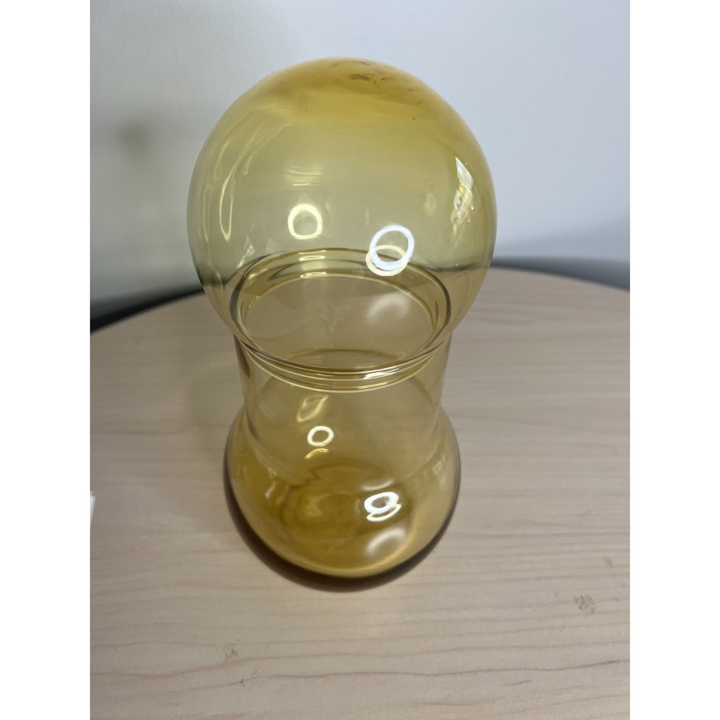 Vintage Federal Glass Glassics Sun Gold Roly Poly Bubble Jar Canister