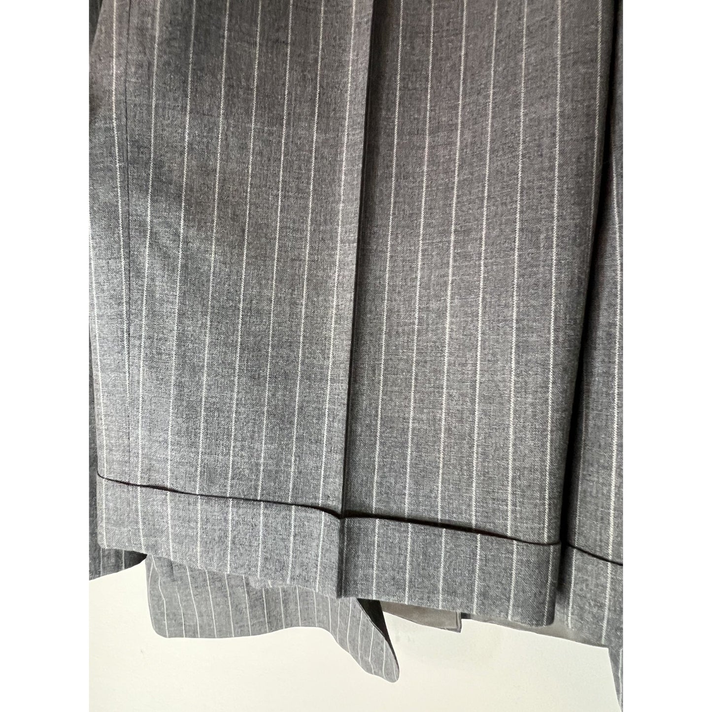 VTG 90s Chaps Ralph Lauren Wool Pinstripe Suit Men 40 T 36x34 Gray