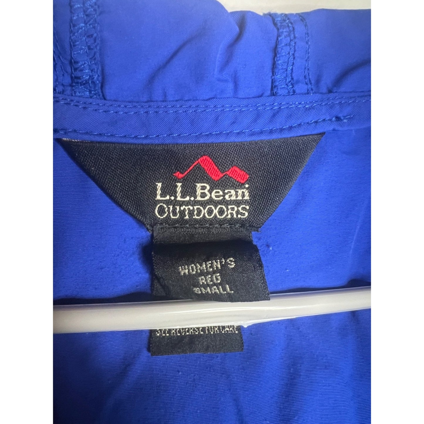 Vintage LL Bean Anorak Jacket Pullover Coat 1990s Royal Blue Small