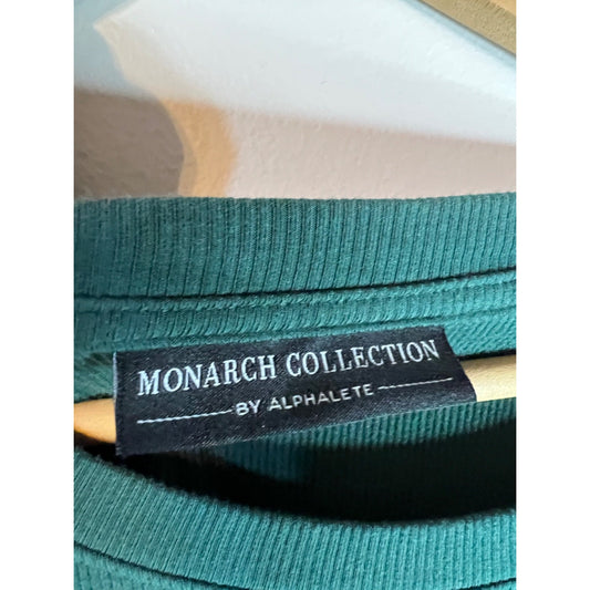 Men's Alphalete Monarch Collection Ribbed Shirt XL Rayon Blend Green