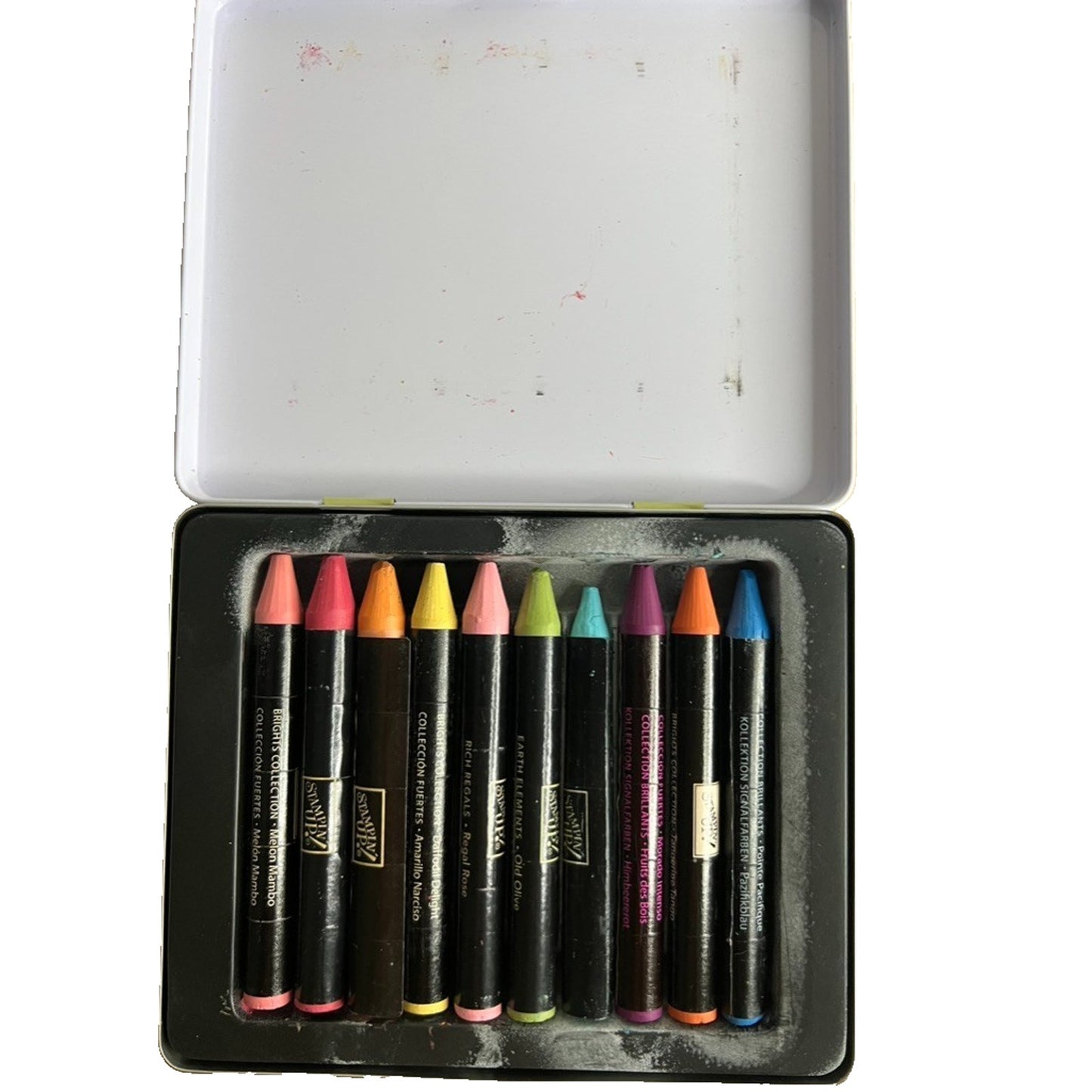 Lot 2 Stampin' Up! Watercolor Wonder Crayons Subtles & Brights 10 Each 20 Total