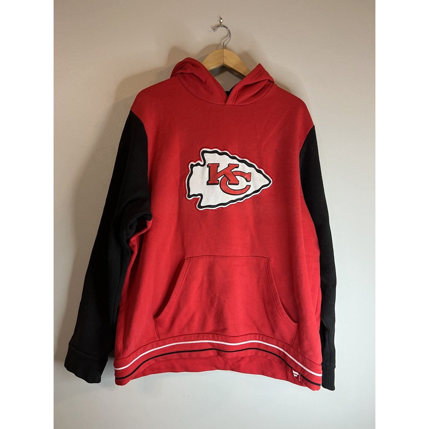 Kansas City Chiefs Hoodie Mens XL Fanatics Pullover Sweatshirt Fleece