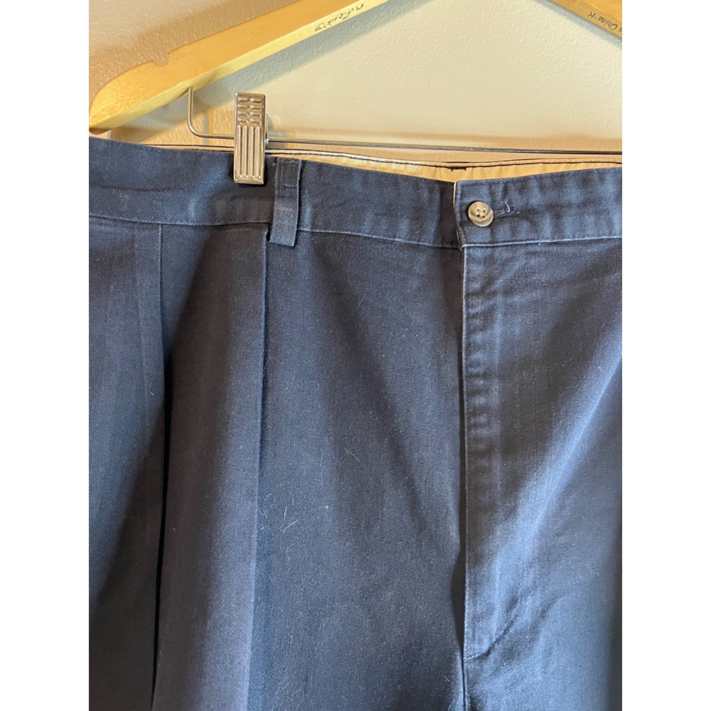 Vintage Polo Ralph Lauren Pleated Chino Twill Blue Andrew Pant Size 42x32 USA