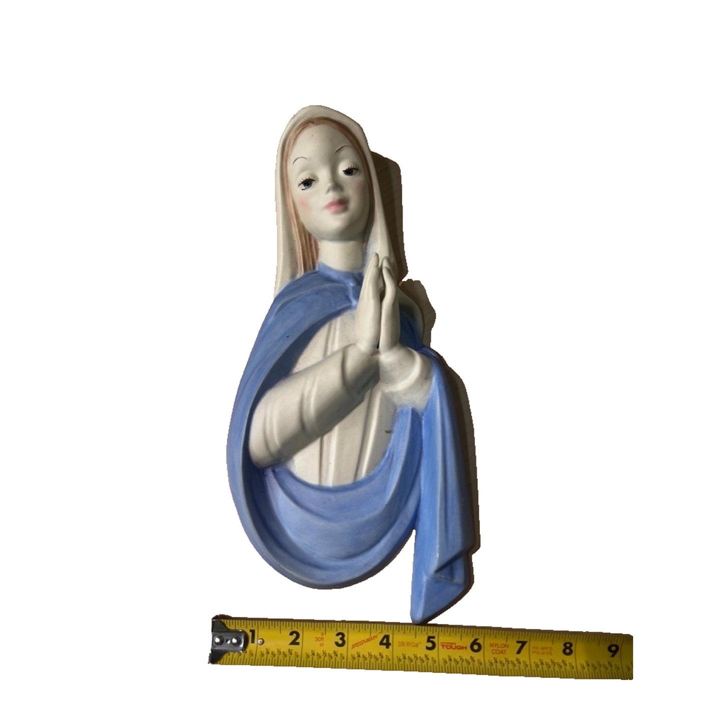 Vintage Chalkware Virgin Mary Mother of Jesus Christ Christian Statue Madonna